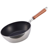 Hokuriku Aluminum Deep Frying Pan, 9.4 inches (24 cm), Induction Compatible, Lightweight, Senren Cast Blend, Teflon Treatment, Made in Japan