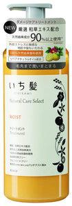 Ichikami Natural Care Select Moist (moisturizes hair to the ends) Treatment Pump 480g Citrus Floral Fragrance