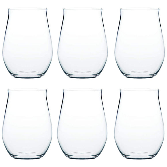 Toyo Sasaki Glass Glass Tumbler, Fino, Made in Japan, Dishwasher Safe, Approx. 14.2 fl oz (415 ml), Set of 6