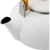 Maekawa/Metal Hollow Teapot Jean White 1l [Terminal Net with]