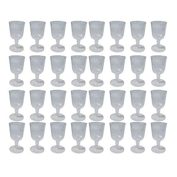 SVW-32 Plastic Wine Cups, 32 Pieces, Perfect for Camping and Outdoors