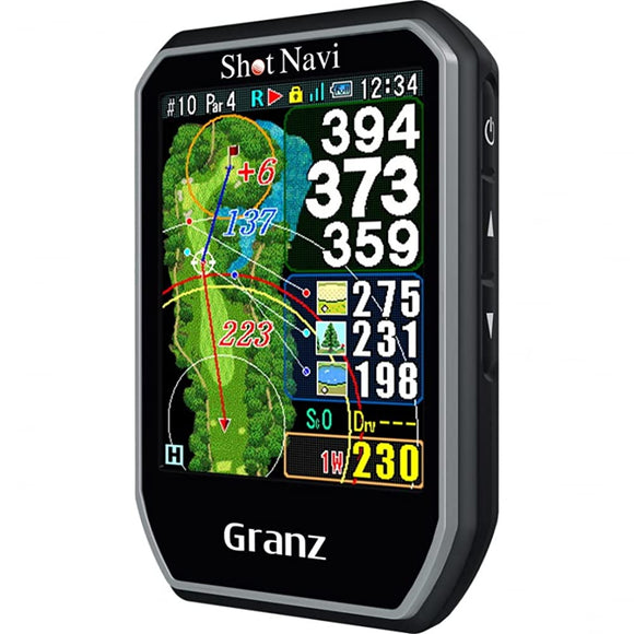 Shot Navi Granz BK Golf GPS, Touch Panel, Dodka Letters, Ultra Lightweight, 1.9 oz (54 g), Made in Japan, Equipped with Advanced GPS Chip, Compatible with Michibiki L1S, Competition Mode, High Low Difference,