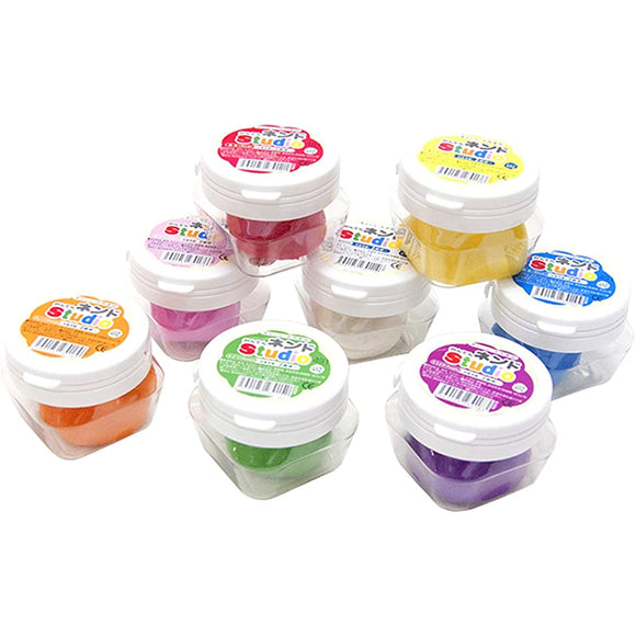 BorneLund Original NS002 Kanten Nend Studio 8 Color Set, Red, Blue, Yellow, White, Pink, Green, Orange, Purple, Agar Clay, For Ages 2