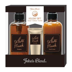 John's Blend Gift Set Limited Design Hair Care Set OA-JON-51-1 White Musk 3 Assorted