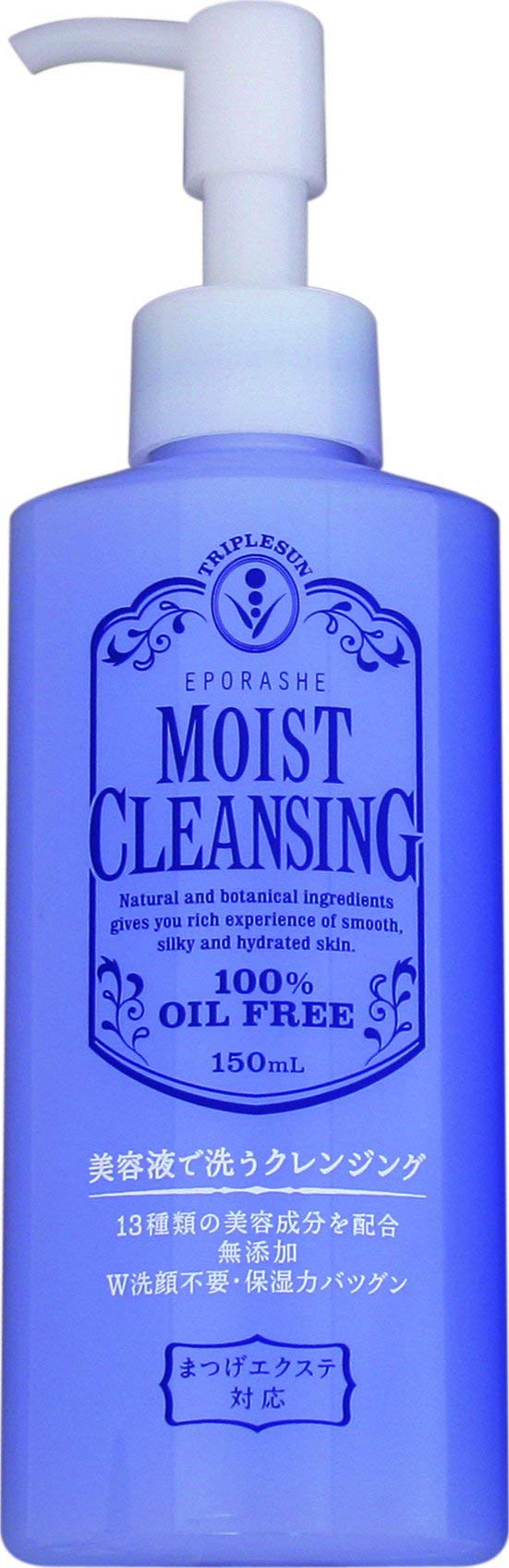 EPORASHE Moist Cleansing 150ml Eyelashes OK Additive-free Double cleansing not required Contains 13 types of beauty ingredients Can also be used for pore care