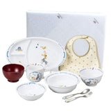 Narumi 7980-33301AZ Children's Dinnerware Set, Bremen Set, Blue, 9-Piece Set, Microwave Safe, Made in Japan