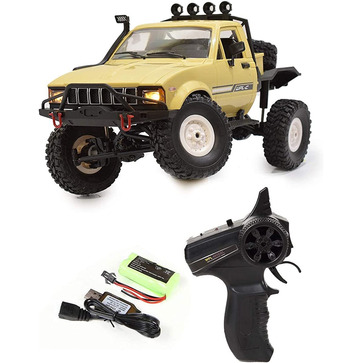 WPL JAPAN C14 WPL Genuine Product with Technical Standards Mark, 116 Scale,  4WD, 4-WD, Four-Wheel Drive, RC Car, Rock Crawling, Crawler, Authentic ...