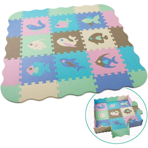 iikuru y822 Play Mat, Baby, Joint Type, Baby Mat, Thick, Waterproof, Kids, Puzzle Mat, Large, Playable, Cushion Mat, Nap Mat, Sheet