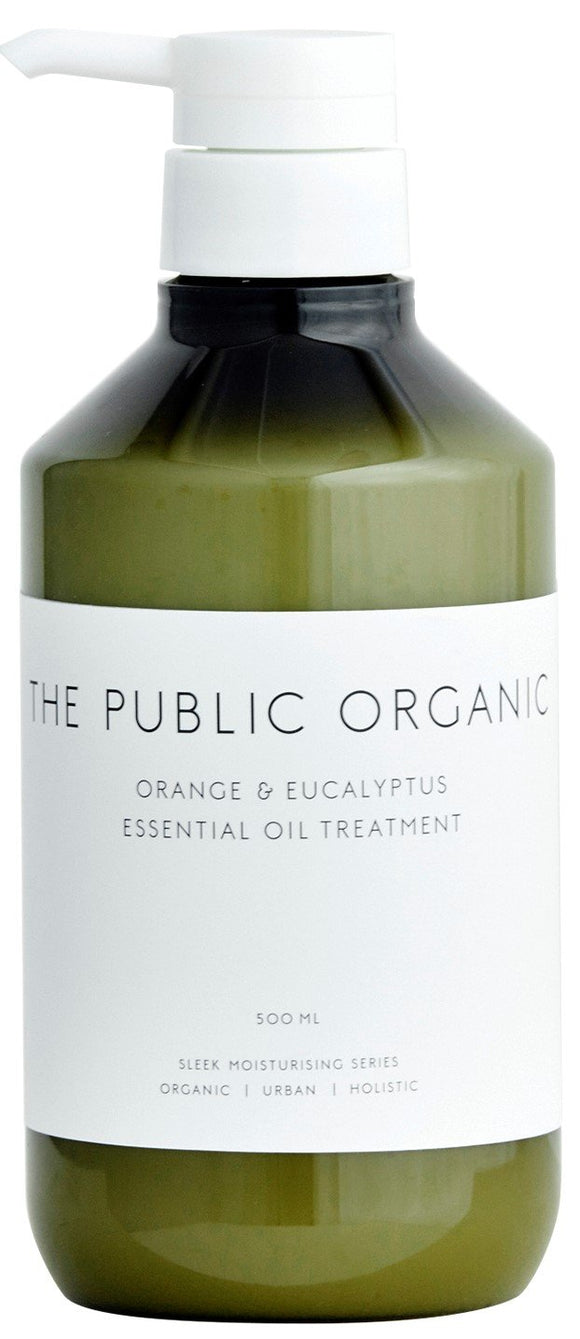The Public Organic Treatment Body Bottle [Super Refresh] 500mL Non-Silicone Amino Acid Hair Care Essential Oil Made in Japan