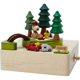 Sanrio H 9126 721425 Wooden Music Box, Snoopy, Camping, Beige