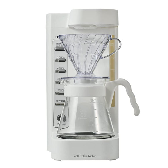 HARIO EVCM2-5-W V60 Coffee King 2 Coffee Maker, For 2 to 5 Cups, Limited Color, White, Made in Japan