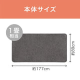 Koizumi KDC-10226 Electric Carpet, Set with Cover, Low Power Type, With Off Timer, Washable Cover, Equivalent to 1 Tatami Mats, 69.1 x 35.0 inches (177 x 89 cm)