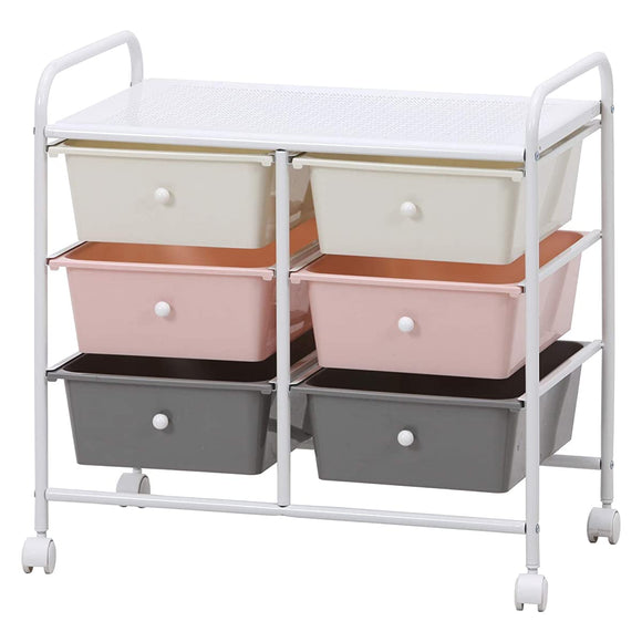Fuji Boeki 38295 Toy Storage Rack, Toy Box, 3 Tiers, Height 24.2 inches (61.5 cm), Colorful, 6 Squares, Childrens Color