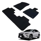 Fenice Car Mat, Floor Mat, Made in Japan (Lexus RX 200T, 450H), Right Handle, Black, Anti-Slip Shape, Non-Slip, Car Mat