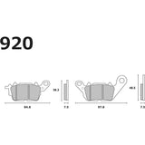 EarlKae Excel Brake Pad FINE Alloy55-Fine Alloy 55-Sememetal pad NMAX ('16), NMAX ABS ('17 -'20), NMAX 155 ('17 -'19) * Front 920FA5