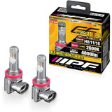 IPF Headlight Fog Lamp LED Valve Effector Series 2600K H8/H11/H16 Halogen -sized cooling fan Model E104HFBW