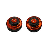 BIKERS BK-H239-Org Front Fork Cap, Grom, Left and Right Set, Aluminum Shaved, Orange