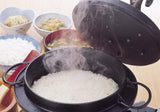 Asahi Nambu ironware Nanbu iron rice pot (with roasted cedar base) 5 go cooking IH compatible hagama C-9