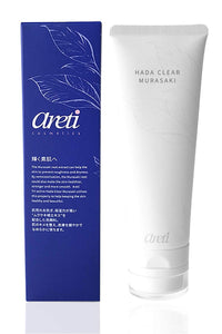 Areti Facial Cleansing Foam Natural Ingredients Made in Japan Elastic Foam Moisturizing Unscented w1906 Murasaki