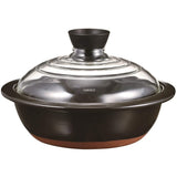 HARIO GDN-225-B Earthenware Pot with Glass Lid, No. 8, 63.6 fl oz (2,000 ml)