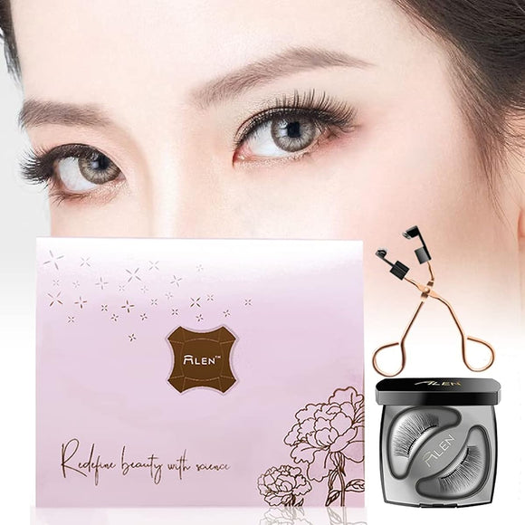 MLEN Magnetic False Eyelashes  (Tsubaki II) Magnetic False Eyelashes 8 Types Comes with Exclusive Curler