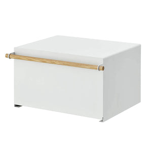 Yamazaki Industries 4376 Bullet Case, White, Approx. 16.9 x 14.4 x 9.4 inches (43 x 36.5 x 24 cm), Tosca Bread Case, 5.6 gal (27 L), Large Capacity