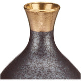 Nihon Quality Equipment Arita Ware Pottery Kiln Tokuri Sake Pot, 1.5 Cups, 9.1 fl oz (270 ml), Gold Brush, Black