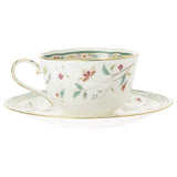 Noritake P59387A/4409 Cup & Saucer (Pear Set) (Both Coffee and Tea), 7.8 fl oz (220 cc), Flower Chisel, 2 Guests, Bone China