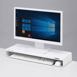 Sanwa Supply MR-LC202W Desk Rack with Power Tap + USB Port, W 23.6 x D 7.9 inches (600 x 200 mm), White