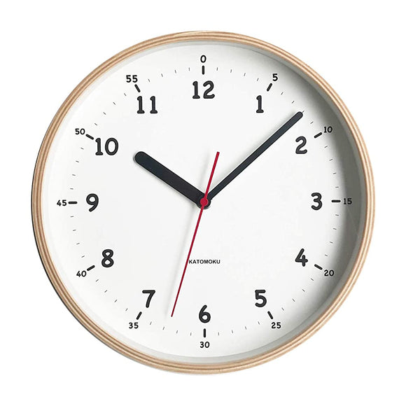 katomoku Plywood Wall Clock 10 Sweep (Continuous Second Hand) KM – 76 N 252 mm