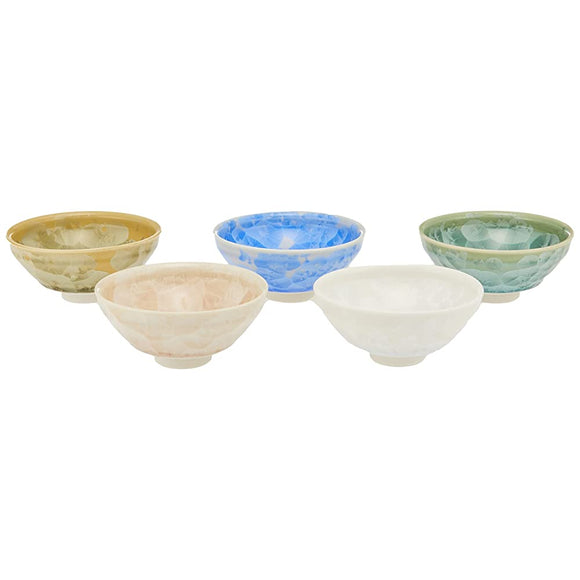 Kyoto Ware KTA833 Kiyomizu Ware Ceramic Kiln Glass Set, Flower Crystal