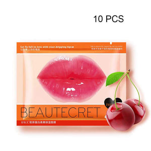 Collagen Lip Mask, Honey Essence Lip Mask Pad Moisturizing Anti-Aging Wrinkle Lip Line Patch Gel Scrub Lip Care Enhancer Treatment, 10 Pieces, Collagen moisturizing lip mask