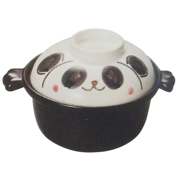 Banko Ware Pot, Single Person Pot, Panda-kun, Direct Heat Microwave Safe, Made in Japan