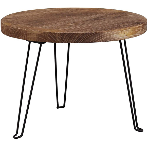 Avite JN-504-BK Urban Fold Round Table, L, W 19.7 x D 19.7 x H 15.0 inches (50 x 50 x 38 cm)