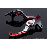 SSK OT0405958-RD-RD Adjustable Lever, Clutch & Brake Set, Lever Body: Titanium, Adjustment: Red, Extension: Red for Nissin Radial Master Cylinder