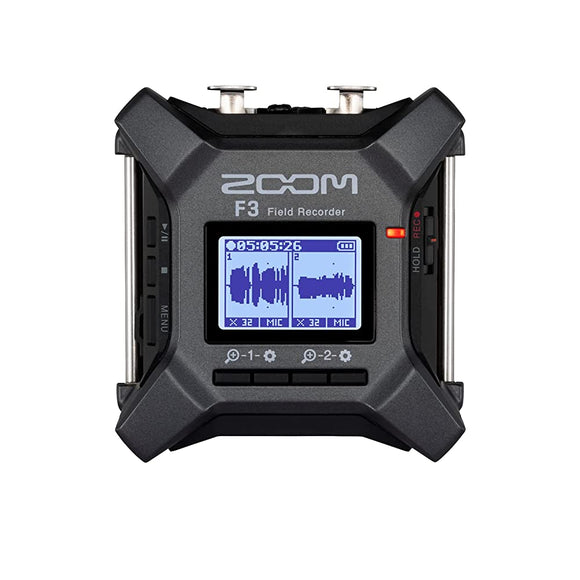 ZOOM Zoom Field Recorder, 2 Channel Input, 32-bit Float Recording, 2022 Release, F3, Black