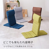 Doshisha EIDS-BR Backrest, Slim, Width 18.5 x Depth 33.9 x Height 6.3 - 27.2 inches (47 x 86 - 110 x 16 - 69 cm), Brown