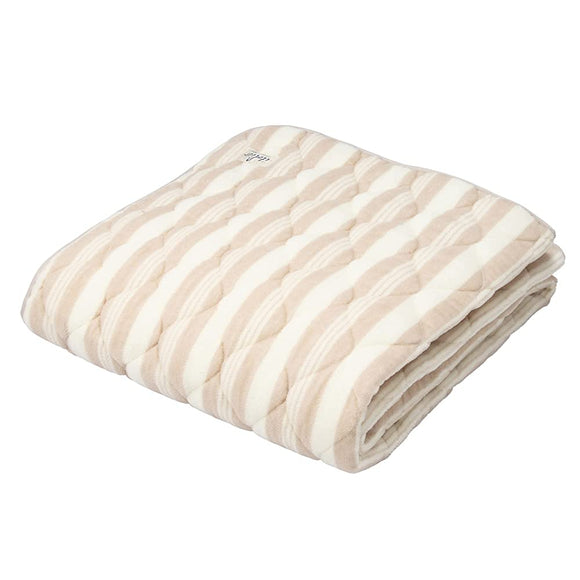 Nishikawa CM21152011 Mattress Pad, Double, Washable, 100% Pile Wool, Seal, Weave, Less Pilling, Gentle on the Skin, Warm, Absorbent, Moisturizing, Made in Japan, Beige