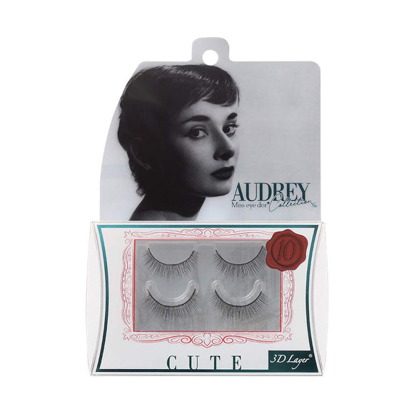 AUDREY COLLECTION Audrey Collection Eyelash CUTE 10mm False Eyelashes Black 2 Pairs