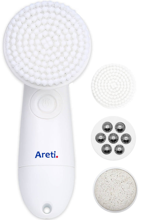 Areti Facial Cleansing Brush Electric Facial Cleansing Brush with Full Body Attachment Waterproof w04-SPA