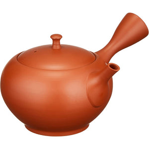 Chubu Burn 9 – 153 North Dragon No. 17 Vermillion Mud Hiramaru Solid Teapot AM – T1536