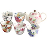 Flower Fancy 5 Guests Pot tea utensils 03654