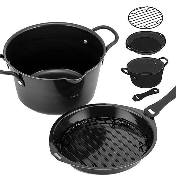 5-in-1 Multi Iron Pot, 7.9 inches (20 cm), Frying, Pot, Small Bat, Frying Pot, For Living Alone, Small, Iron Mini, Pot Set, Induction Compatible, Gas Storage, For One Person
