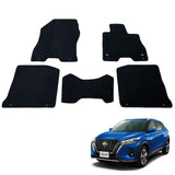 Fenice P15 CAR MAT, FLOOR MAT, Made in Japan (Nissan Kicks P15), Black, Anti-Slip Shape, Non-Slip, Car Mat