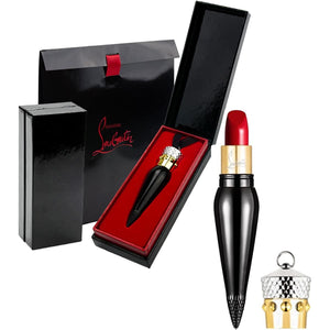 Christian Louboutin Christian Louboutin domestic genuine pendant type lip silky satin 001 Rouge Louboutin with shop bag