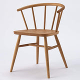 MUJI 15902040 Oak Wood Armchair, Round Legs, Width 21.9 x Depth 29.9 x Height 28.7 inches (55.5 x 50.5 x 73 cm)