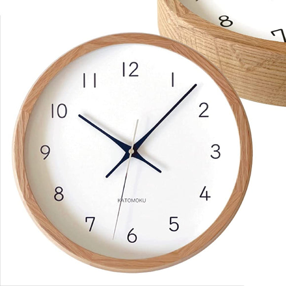 KATOMOKU muku clock 13 oak radio clock continuous second hand km-104ORRC 12.0 inches (306 mm) (radio clock)