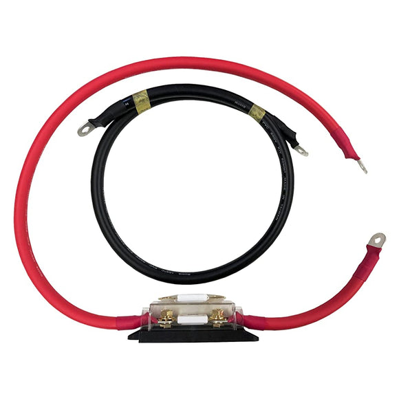 One Gain sp2012kiv-batt-80 KIV Wire Cable Set with Fuse for Inverter Protection, Red and Black, 3.3 ft (1 m) Each, Length of Terminal to Battery Side Connection Terminal Length 31.5 inches (80 cm), Compatible with SP2000-112 , Terminal Crimated