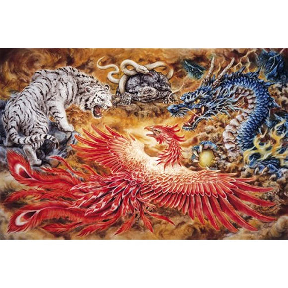 1000 piece jigsaw puzzle mezase! Puzzle Master of the four gods (19.7 x 29.5 inches (50 x 75 cm))