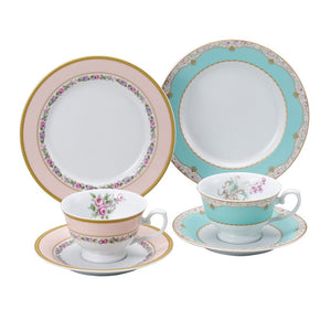 Narumi 41720-33458 Dinnerware Set, Floral Boutique 6-Piece Tea Set, Pair, 6-Piece Set, Microwave Safe, Made in Japan, 6.4 fl oz (190 cc)